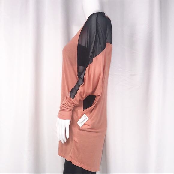 Blue Life Peach & Black Chiffon Eclipse Blouse SzS - Picture 12 of 16